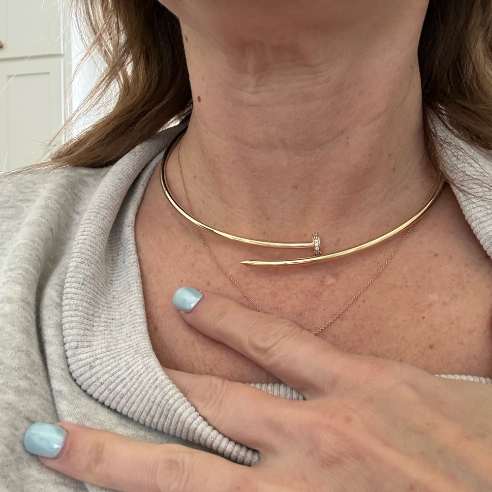 EP Fine Jewelry 10K yellow gold nail necklace 16” - Picture 6 of 8